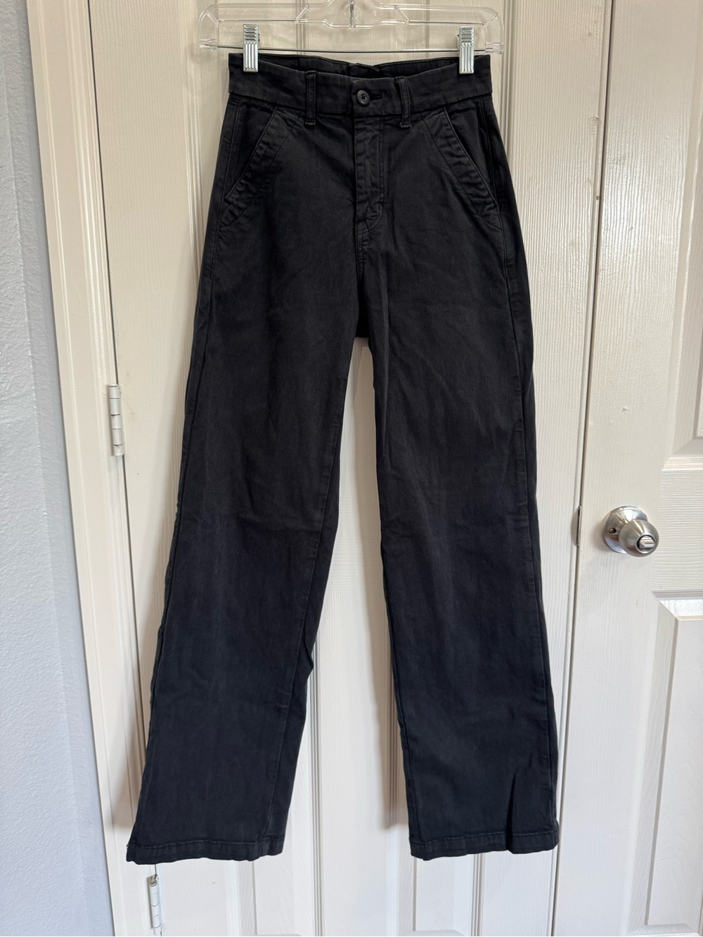American Eagle Outfitters Black Straight-Leg Chinos